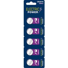ELECTRIC POWER BATERIE CR2016 LITHIUM 3V 5KS