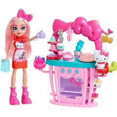 MATTEL GWX05 CUKRÁRSKA BÁBIKA HELLO KITTY + SADA